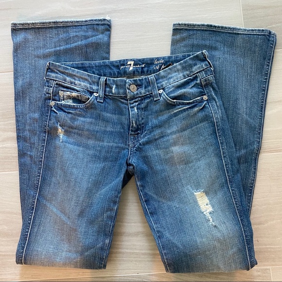 7FOR ALL MANKIND DISTRESSED JEANS -26 - Picture 4 of 8
